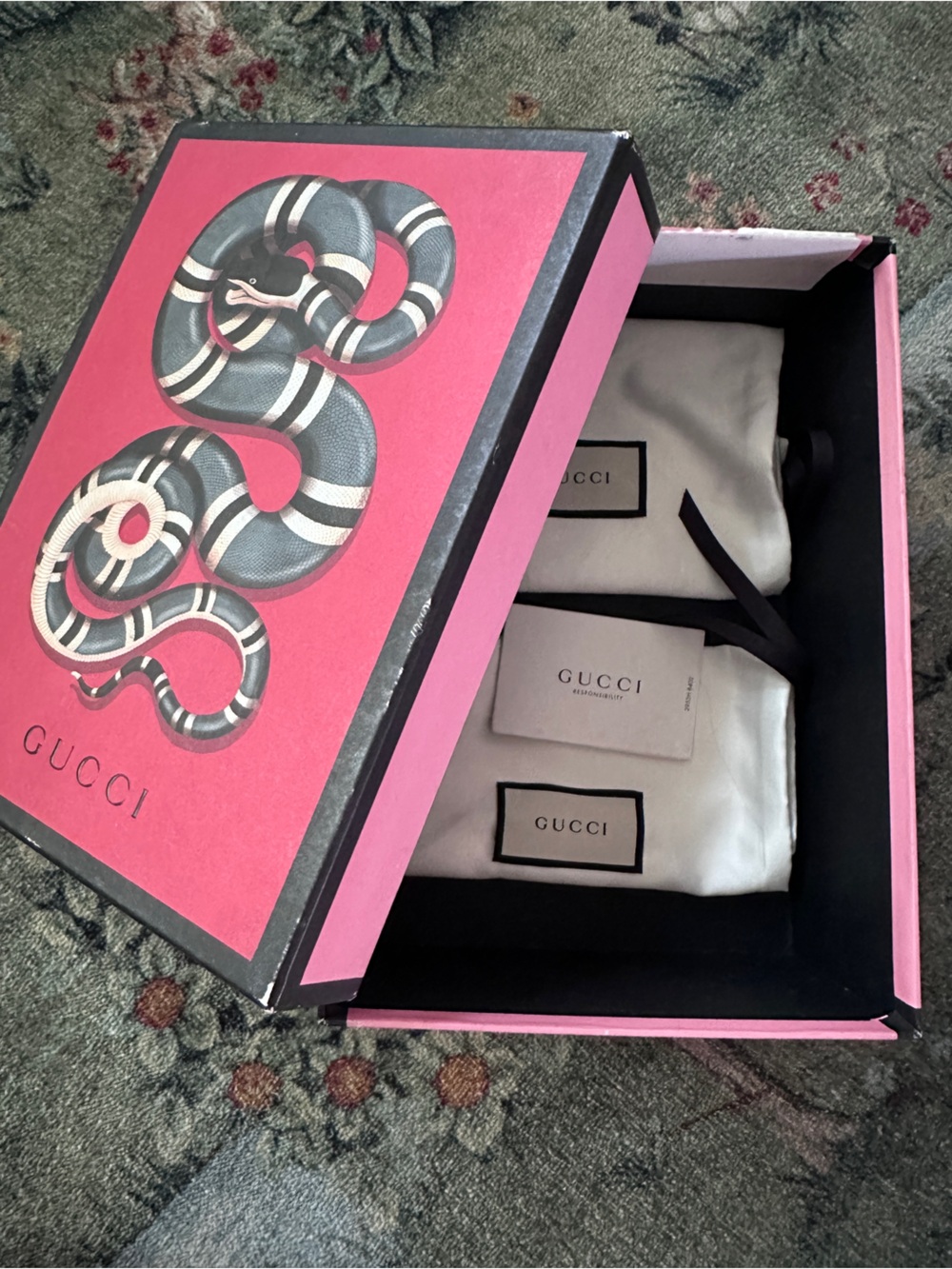 GUCCI Shoe Box and Two Dust Bags